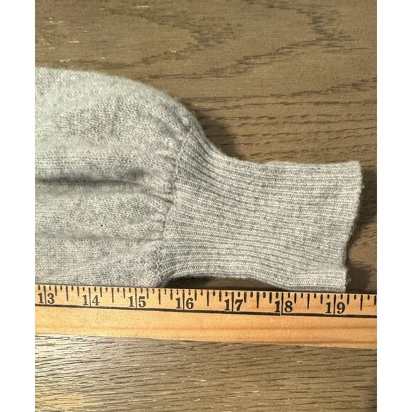 Demylee Cashmere Bishop Billow Sleeve Gray Knit Sweater Small Quiet Luxury - Picture 6 of 8